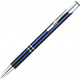Logo Branded JJ Series Double Ring Mechanical Pencil w/ Chrome Trim- Blue  Logo Branded JJ Series Double Ring Mechanical Pencil w/ Chrome Trim- Blue