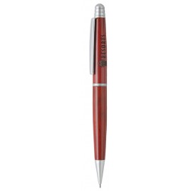 Logo Branded Terrific Timber-4 Mechanical Pencil w/Chrome Silver Middle Ring