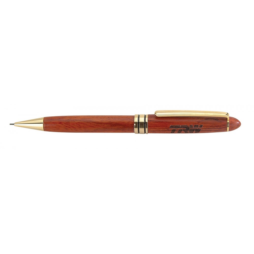 Custom Engraved Twist Action Rosewood Pencil Custom Engraved Twist Action Rosewood Pencil