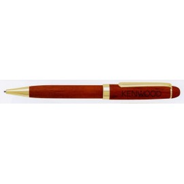 Custom Engraved Wooden Rosewood Mechanical Pencil With Gold Trim