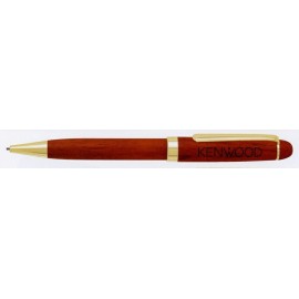 Logo Branded Wooden Rosewood Mechanical Pencil With Gold Trim