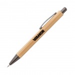 Lucky Clicker Bamboo Pencil - Gunmetal Logo Branded