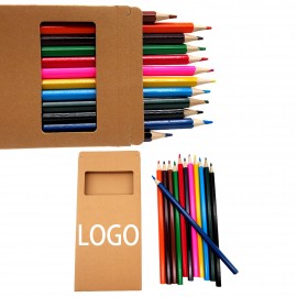 Customizable Ten-Color Kraft Paper Box Drawing Color Pencils Custom Engraved