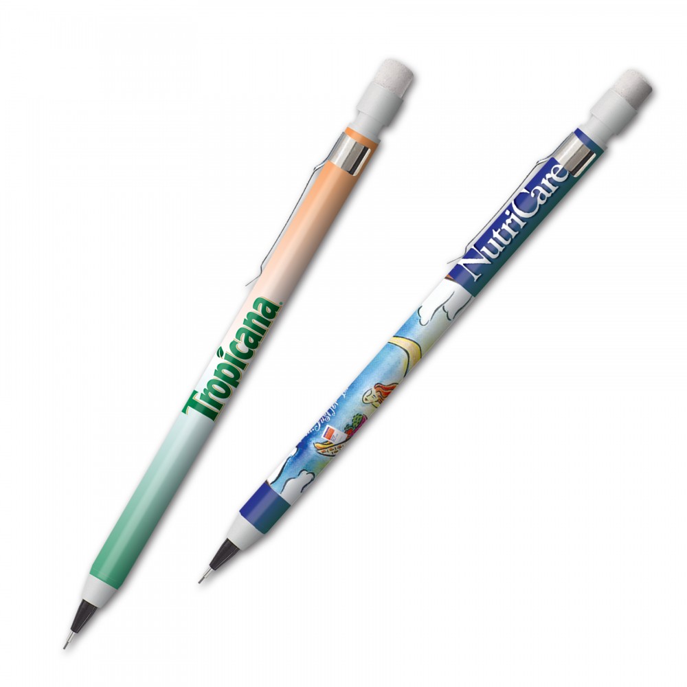 Custom Imprinted Mechanical Pencil (Digital Full Color Wrap) - without Clip
