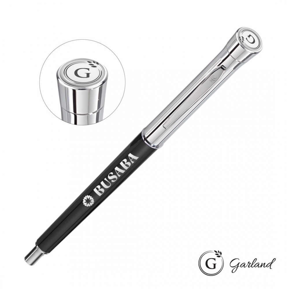 Custom Engraved Garland Monogram Mechanical Pencil - Chrome