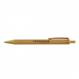 Bamboo Mechanical Pencil with Gold Accents Custom Imprinted