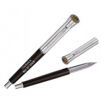 Custom Imprinted Monogram Collection - Garland USA Made Mechanical Pencil | Gloss Barrel | Chrome Cap & Accents
