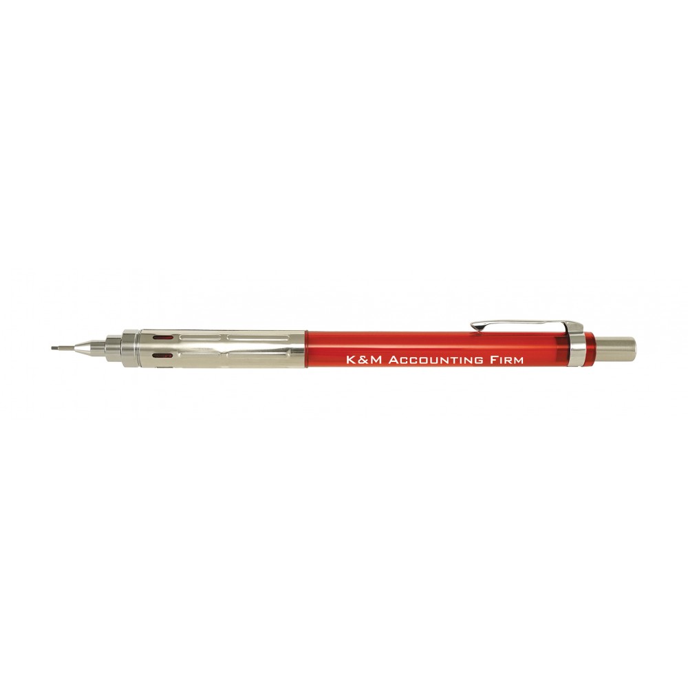 Graphgear 300 Mechanical Pencil - Red/Thick Lead Custom Engraved