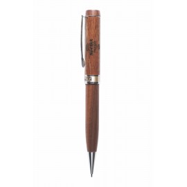 Inforest Flat Top Wood Twist Action Mechanical Pencil Custom Engraved