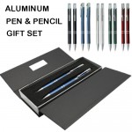 Aluminum Ball Pen and Mechanical Pencil Gift Set Logo Branded