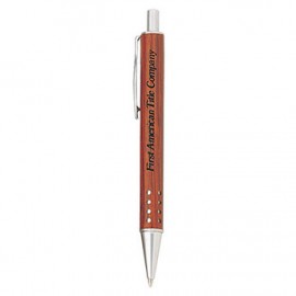 Custom Engraved Legacy Genuine Rosewood w/ Satin Silver Brass Mechanical Pencil