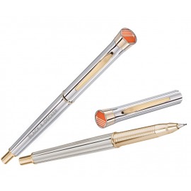 Signature Collection - Garland USA Made Pencil | Polished Chrome | Gold Accents Custom Engraved