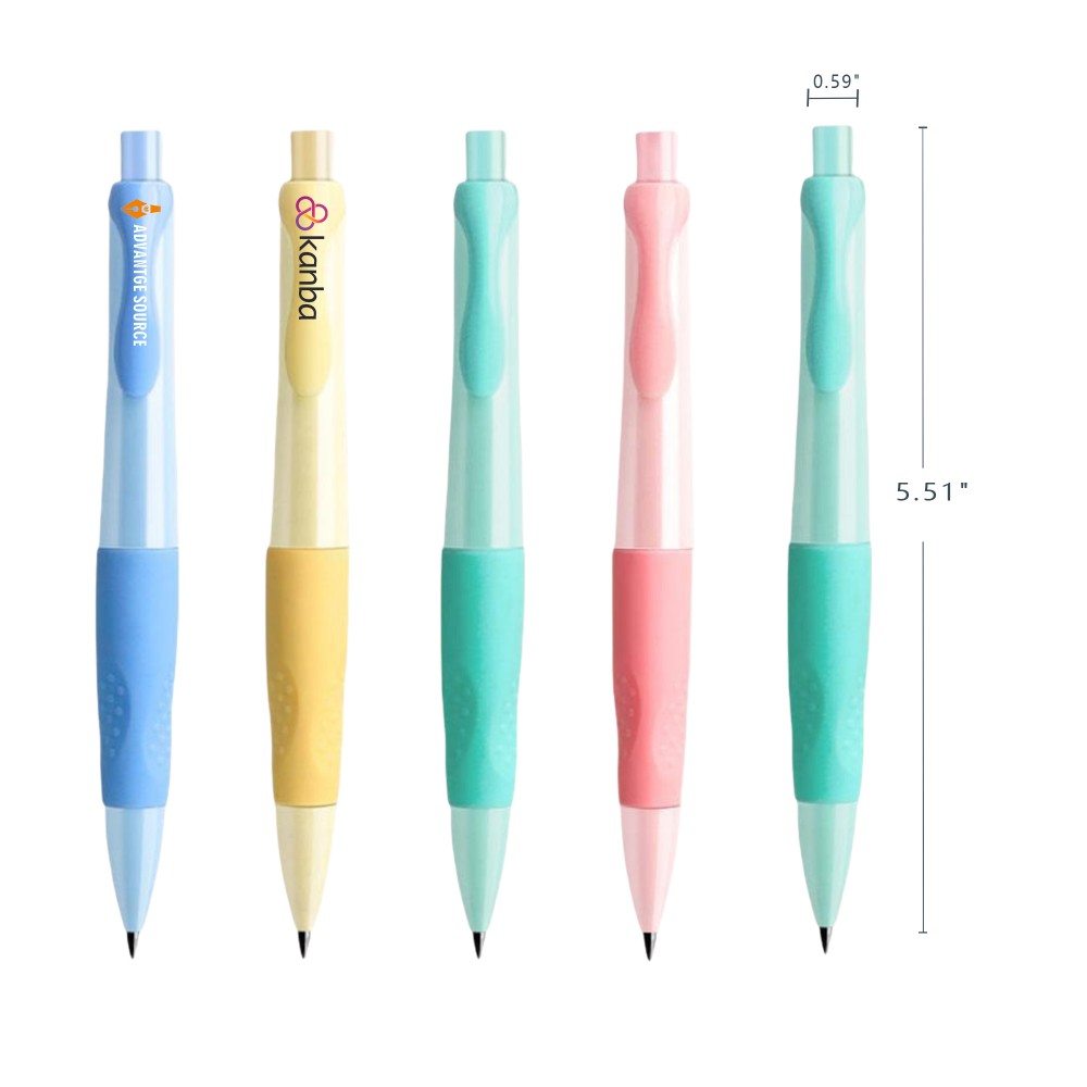 Logo Branded Children's Writing Soft Grip Corrective Automatic Pencil