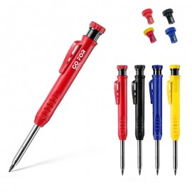 Custom Engraved Solid Carpenter Pencil with Built-in Sharpener