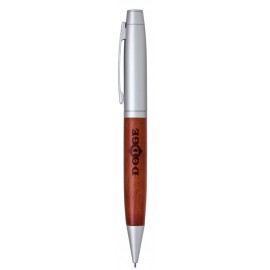 Logo Branded Terrific Timber-5 Twist Action Mechanical Pencil w/Satin Chrome Accents