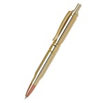 Logo Branded Bullet Pen - Brass metal bullet shape mechanical pencil -Gold Barrel