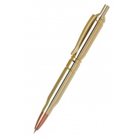 Logo Branded Bullet Pen - Brass metal bullet shape mechanical pencil -Gold Barrel