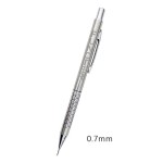 Stainless Steel Net Pattern Surface Mechanical Pencil 0.7 mm Pencil Lead Logo Branded