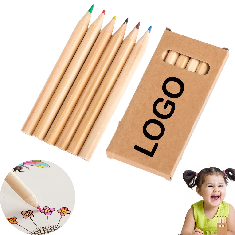 Custom Imprinted 6-piece Colored Pencil Set