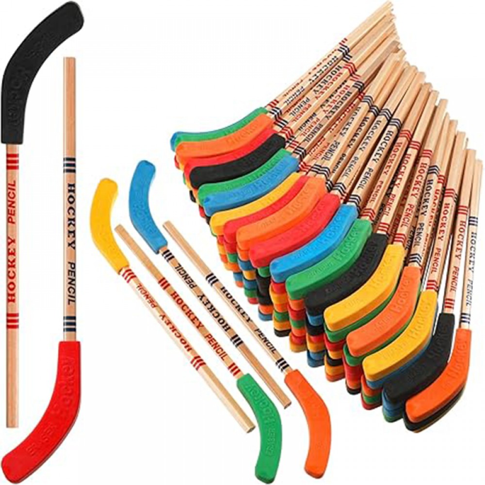 Logo Branded Hockey Stick Pencils w/ Eraser Logo Branded Hockey Stick Pencils w/ Eraser