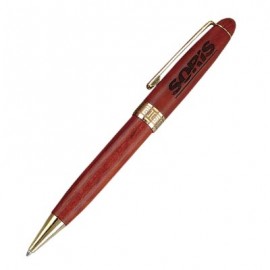 Custom Imprinted Wood Twist Action Ballpoint Pen
