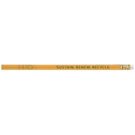 Custom Printed FSC Certified Round #2 Pencil (Yellow)