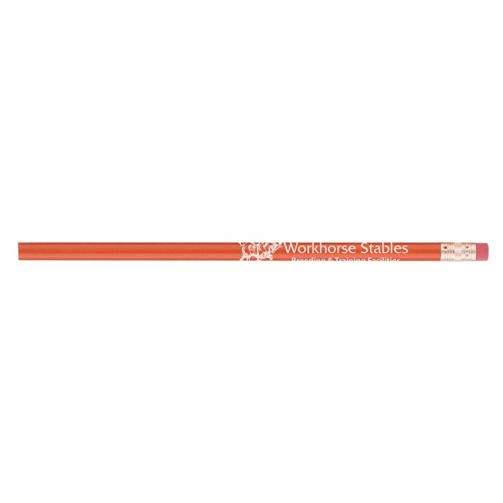 Workhorse #2 Pencil - Orange Logo Branded