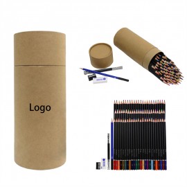 72-Color Pencil Cylinder Set Custom Imprinted
