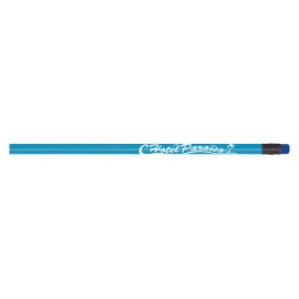 Logo Branded Tropicolor #2 Pencil w/Matching Eraser (Neon Blue)