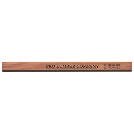 Made In The USA Carpenter 700 Flat Medium Lead Solid Pencil (Natural Finish) Logo Branded