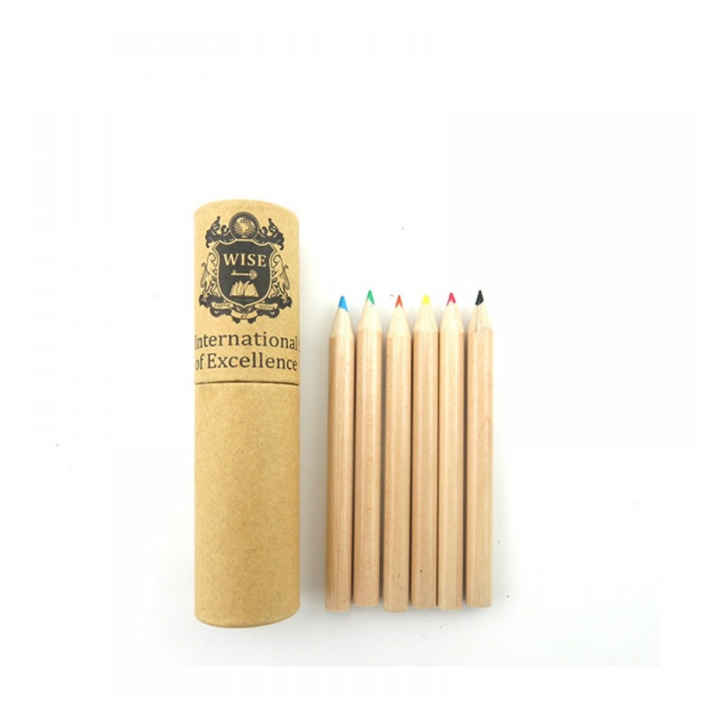 Custom Printed 6-Piece Colored Pencil Set in Tube
