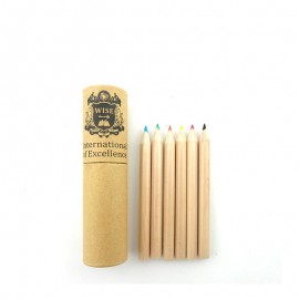 6-Piece Colored Pencil Set in Tube with Logo  6-Piece Colored Pencil Set in Tube with Logo