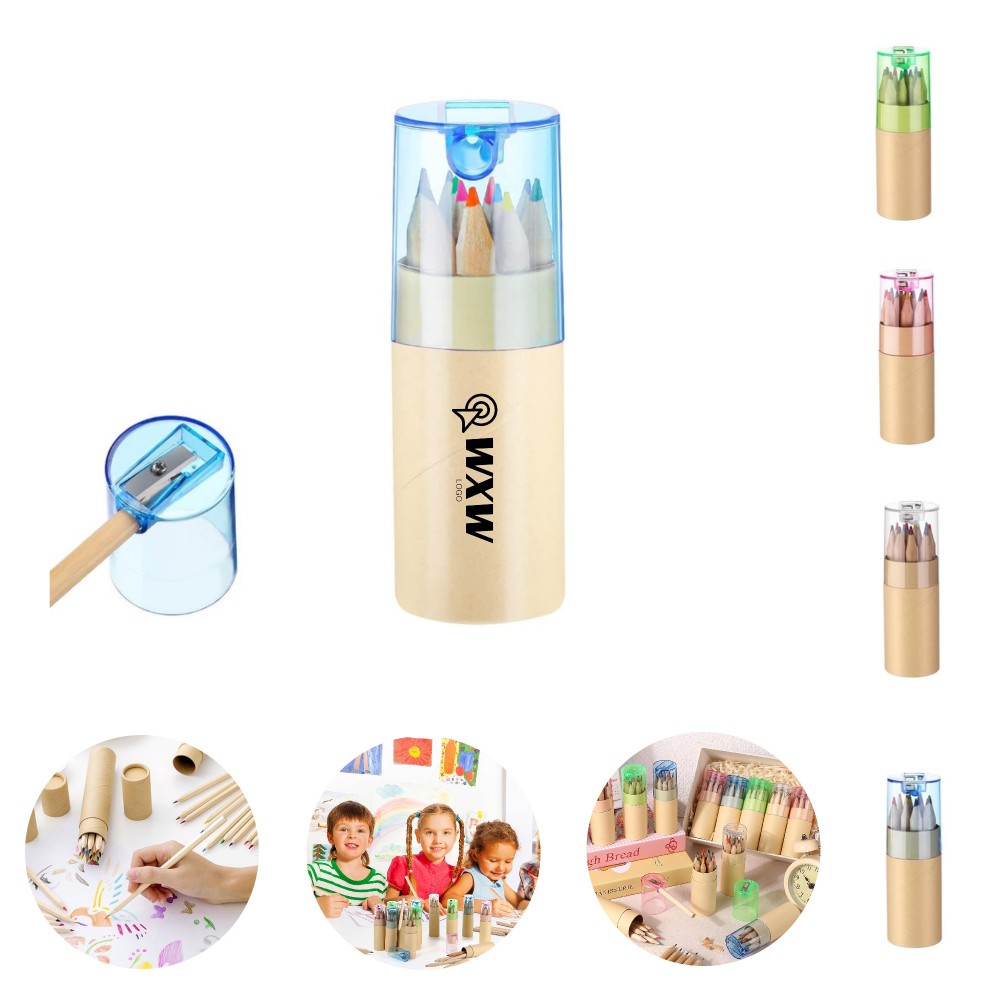 Colored Pencils Sets With Sharpener Logo Branded Colored Pencils Sets With Sharpener Logo Branded