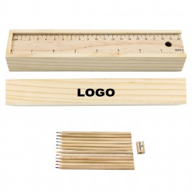 Custom Imprinted 12-Color Colored Pencil Set with Sharpener