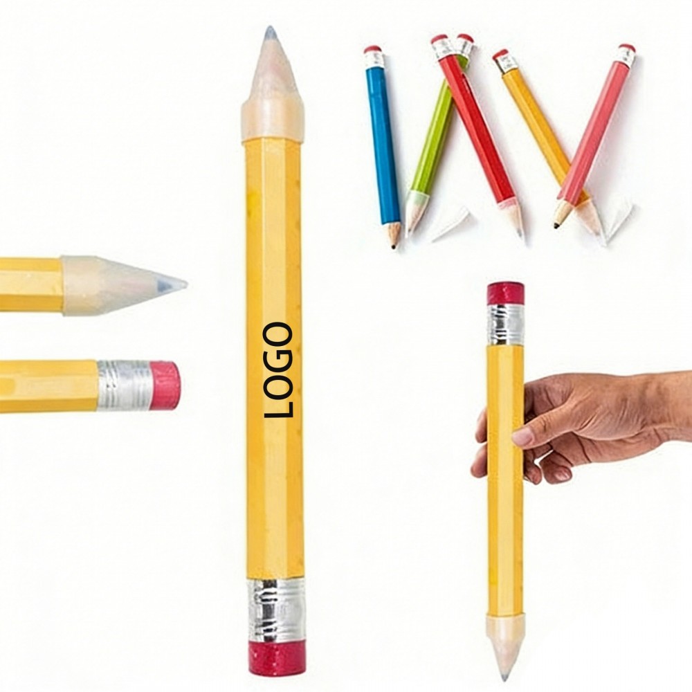 Large-Sized Wooden Pencil Custom Imprinted