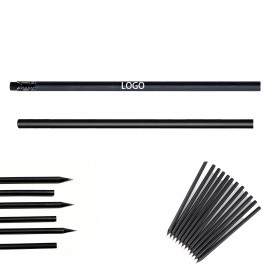 Custom Printed Black Wooden Round Pencil