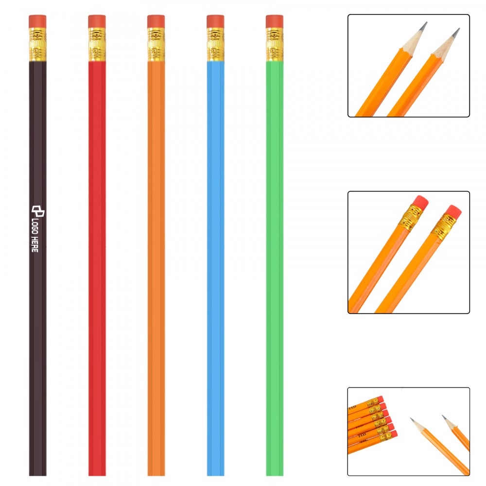 7Inch Triangular Pencil Custom Printed
