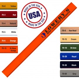Produced In The USA Carpenter 700 Flat Medium Lead Solid Pencil with Logo  Produced In The USA Carpenter 700 Flat Medium Lead Solid Pencil with Logo