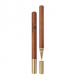 Custom Imprinted Wooden Ballpoint Pen with Brass Cap  Custom Imprinted Wooden Ballpoint Pen with Brass Cap
