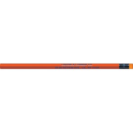 Neon Orange Hexagon Pencils Custom Printed  Neon Orange Hexagon Pencils Custom Printed