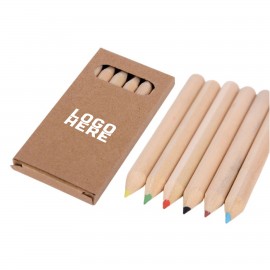 Logo Branded 6 Colored Pencils w/ Box
