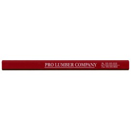 Made In The USA Carpenter 700 Flat Medium Lead Solid Pencil (Red) Logo Branded