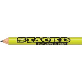 Custom Printed Neon Yellow Round Golf Pencils