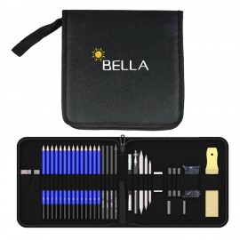 Promotional Wood 35-piece fine art sketch pencil set