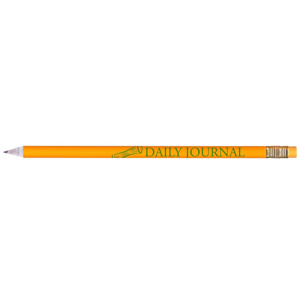 Custom Printed Newsprencil Yellow Pencil