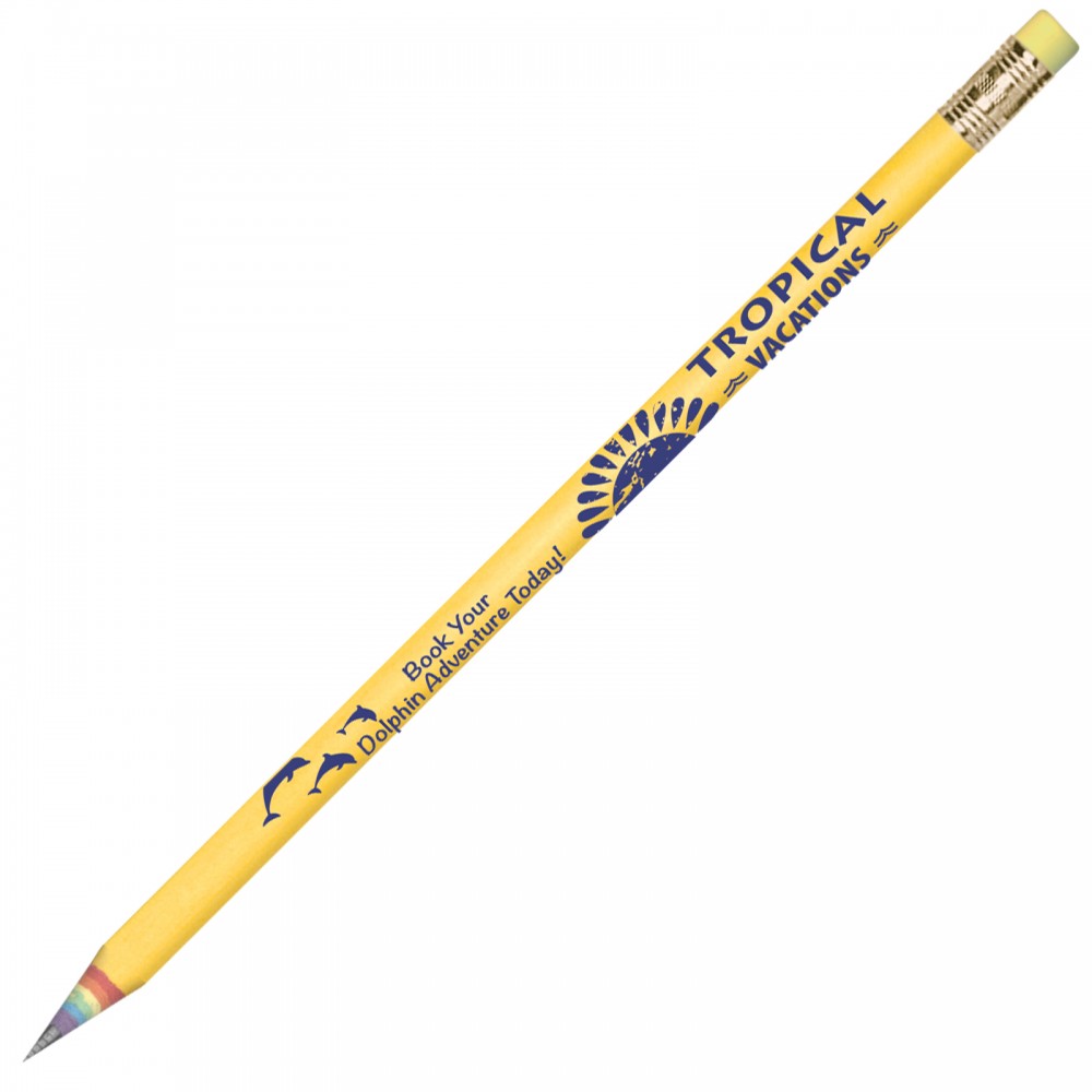 ARCUS Rainbow Tapered Pencil Yellow Logo Branded