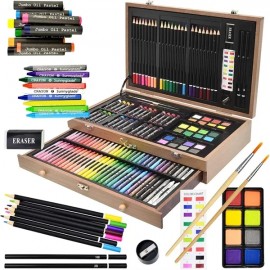 Deluxe Artist Painting Set With Wooden Case Custom Printed