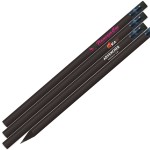 Logo Branded Matte Black Painted Pencils with Black Wood