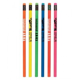 Logo Branded Union Printed - Round Wooded Imported Value Neon Pencil with #2 Graphite - 1-Color Print