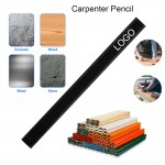 7" Wooden Carpenter Construction Octagonal Hard Flat Pencils Woodworking Marking Tool Logo Branded